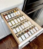 MIUKAA Clear Acrylic Spice Drawer Organizer, 4 Tie... - Image 2