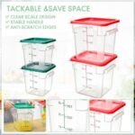 4 Pcs Food Storage Containers with Scale... - Image 4