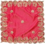 Medium Pooja Cloth Mat Aasan Pink Artifi... - Image 4