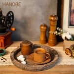 Hanobe Rustic Wooden Serving Tray - Roun... - Image 5