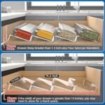 MIUKAA Clear Acrylic Spice Drawer Organizer, 4 Tie... - Image 4