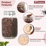 KTMAMA Airtight Glass Canister Set of 3 ... - Image 4