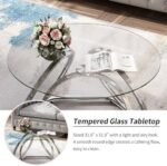 O&K FURNITURE Glass Coffee Table, Modern... - Image 6
