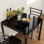 Glass Black Dining Table for 2-Small Squ... - Image 2