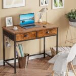 Furologee Computer Desk with 2 Fabric Dr... - Image 7
