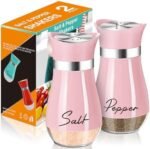 Salt and Pepper Shakers Set,4 oz Glass Bottom Salt... - Image 2