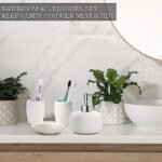 4PCS Ceramic Bathroom Accessories Set, W... - Image 3