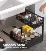 Under Sink Organizer, 2-Tier Height Adjustable Und... - Image 3