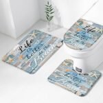 AAtter 4 Piece Beach Shower Curtain Set ... - Image 3