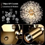 BesLowe 69in Crystal Floor Lamp for Livi... - Image 4