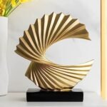 PTAEXCEL Gold Wave Resin Statue Modern A... - Image 2