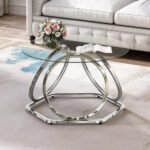 O&K FURNITURE Glass Coffee Table, Modern... - Image 2