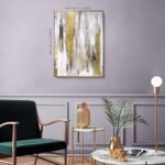 Zessonic Abstract wall art with Gold foil - Gold a... - Image 5