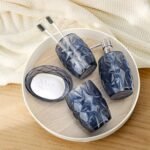 Blue Acrylic Bathroom Accessory Set, 4 P... - Image 6