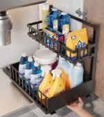 Under Sink Organizer, 2-Tier Height Adjustable Und... - Image 2