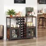 Mini Bars for Home, Wooded Coffee Bar Ca... - Image 5