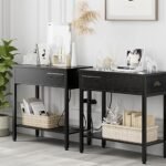 Set of 2 Black End Side Table Living Roo... - Image 3