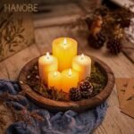 Hanobe Rustic Wooden Serving Tray - Roun... - Image 4