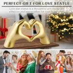 Heart Hands Sculpture, Gold Boho Aesthet... - Image 7