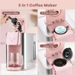 Mecity Pink Coffee Maker 3-in-1 Single Serve Coffe... - Image 4