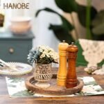 Hanobe Rustic Wooden Serving Tray - Roun... - Image 9