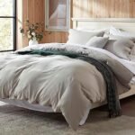 Anluoer Duvet Cover Queen Size,Linen Gre... - Image 3
