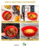 AIDEN - 3 pack Air Fryer Silicone Liners with Food... - Image 5