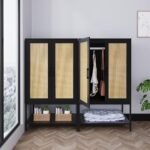 BOCVKENN Wardrobe Closet,Rattan Bedroom ... - Image 5