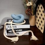 baqor 2-Link Wood Chain Link Decor - for Modern Boho Celtic Home Living Room Coffee Table Shelf Office Farmhouse Entryway Decorative Object Wooden Knot Sculpture Rustic Accents - Image 8