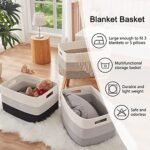 OIAHOMY Large Rectangle Blanket Basket, ... - Image 7