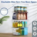 Clear Storage Bins With Lids, 4 Pack Pla... - Image 3