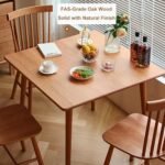 OOKSEN Dining Table, Solid Wood Square D... - Image 4