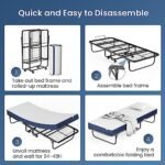 Povirt Folding Bed with Mattress, Portab... - Image 7