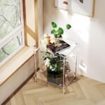 Clear Acrylic Side Table, 2-Tier End Tab... - Image 8