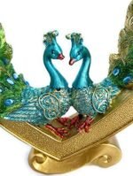Peacock Resin Heart Statue Decor Modern ... - Image 6