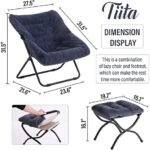 Tiita Saucer Chair with Ottoman, Soft Fa... - Image 3