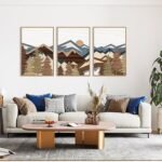 Large Mountain Wall Art Vintage Mountains Office F... - Image 5