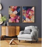 Colorful Abstract Wall Art Decor Modern Flower Can... - Image 2