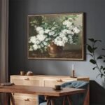 Framed Canvas Wall Art Vintage Still Life with Flo... - Image 4