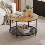 Smuxee 31.5" Round Coffee Table, 2-Tier ... - Image 5