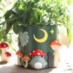 GUGUGO Colorful Frog Garden Plant Pots, ... - Image 2