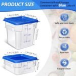 8 Pcs Commercial Food Storage Container ... - Image 3