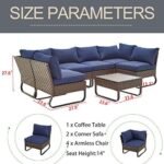 LOKATSE HOME 7 Piece Patio Rattan Sofa S... - Image 5