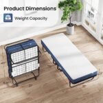 Povirt Folding Bed with Mattress, Portab... - Image 3