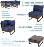 LOKATSE HOME 7 Piece Patio Rattan Sofa S... - Image 4
