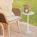 White Round Side Table Small End Table S... - Image 7