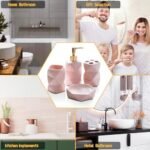 Bathroom Accessories Set,Pink Bathroom A... - Image 8