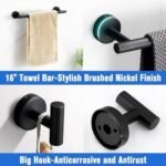 5-Pieces Bathroom Towel Holder Set Matte... - Image 4