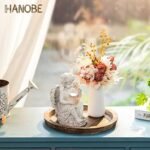 Hanobe Rustic Wooden Serving Tray - Roun... - Image 10