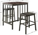 Homelegance 3-Piece Bi-Cast Vinyl Dining... - Image 4